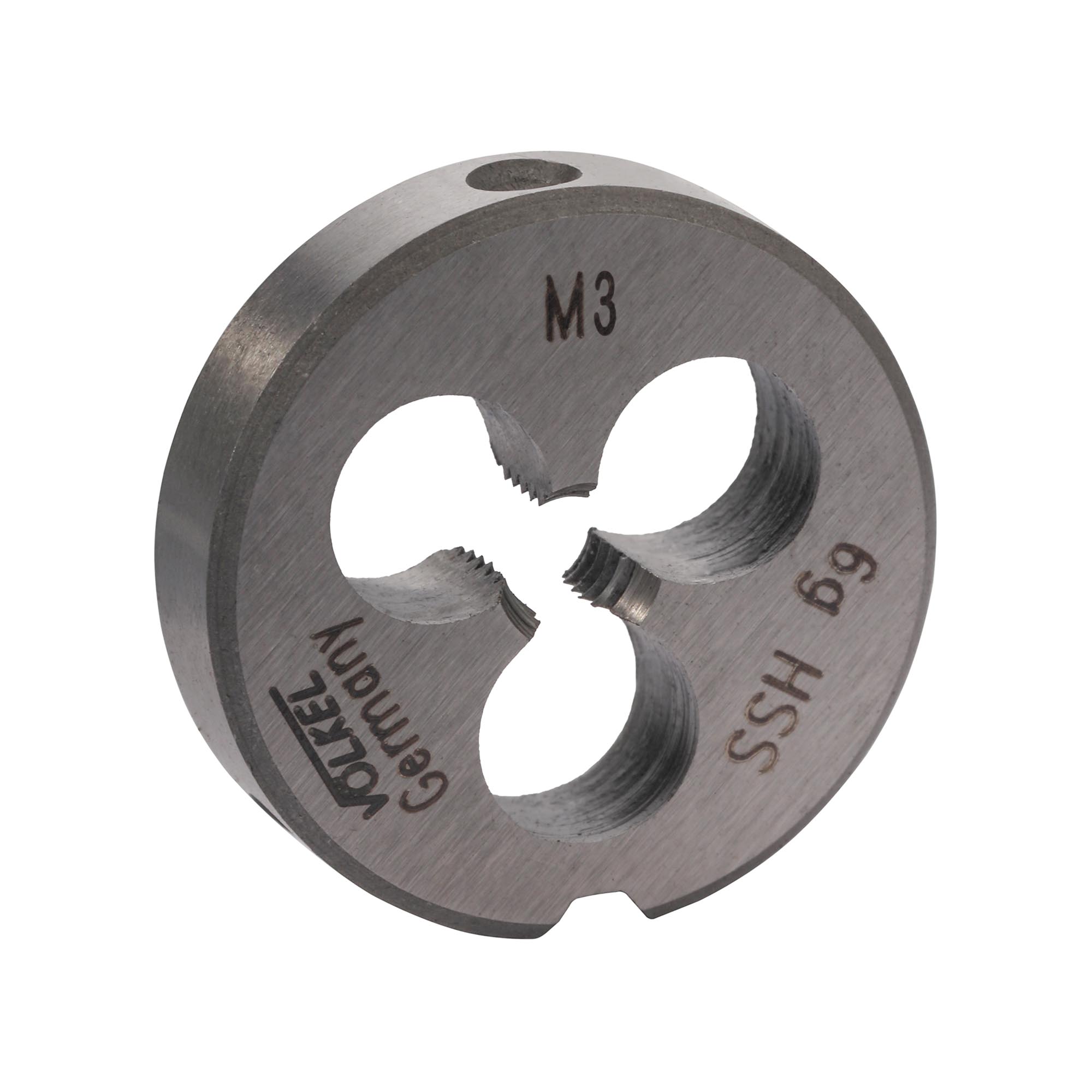 Плашка Volkel М3х0,5 HSS DIN EN 22568 6g 20х5мм V27426