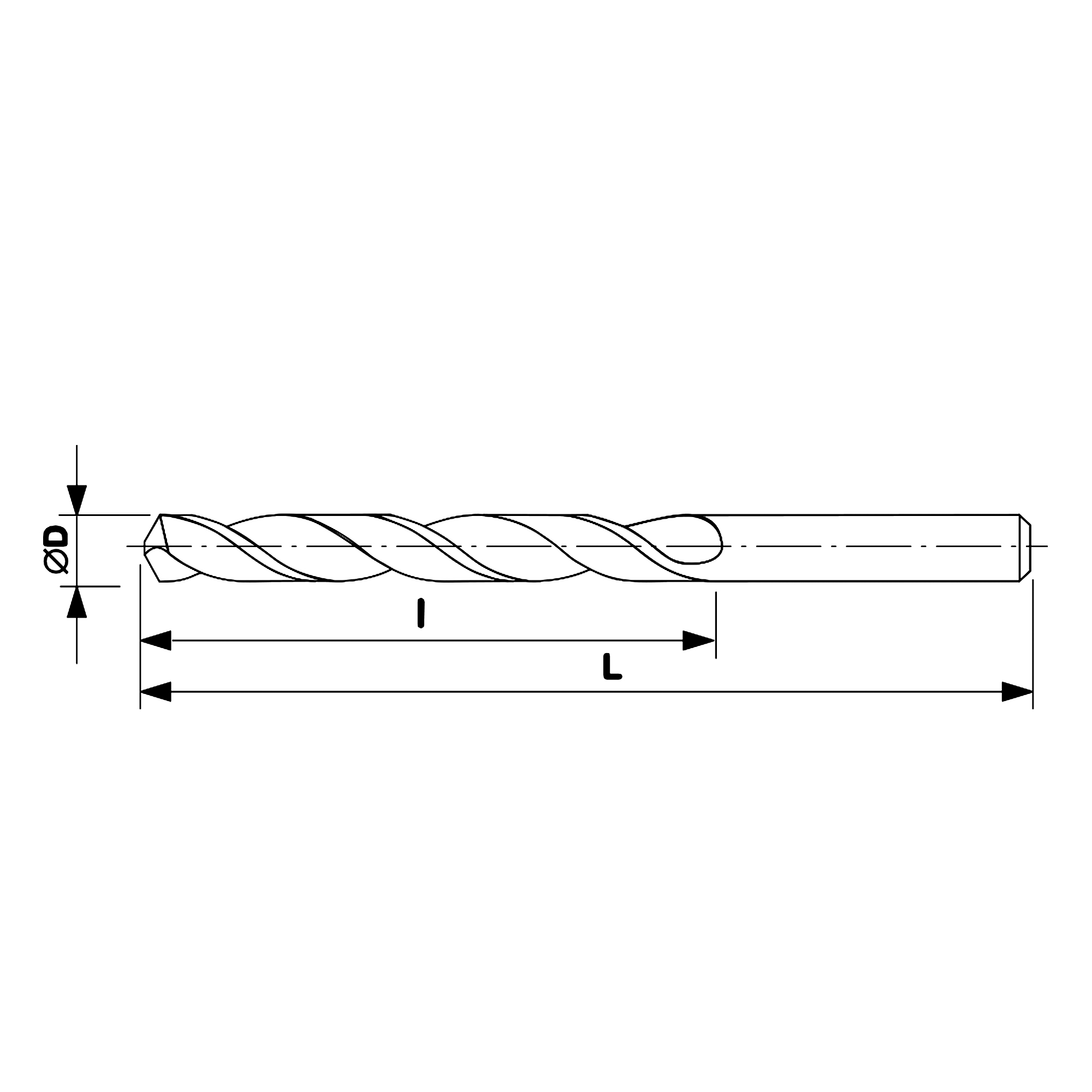 Сверло по металлу ц/х 5,2x132/87мм DIN340 h8 10xD HSSE-Co5 135° H-Tools 1670-1052