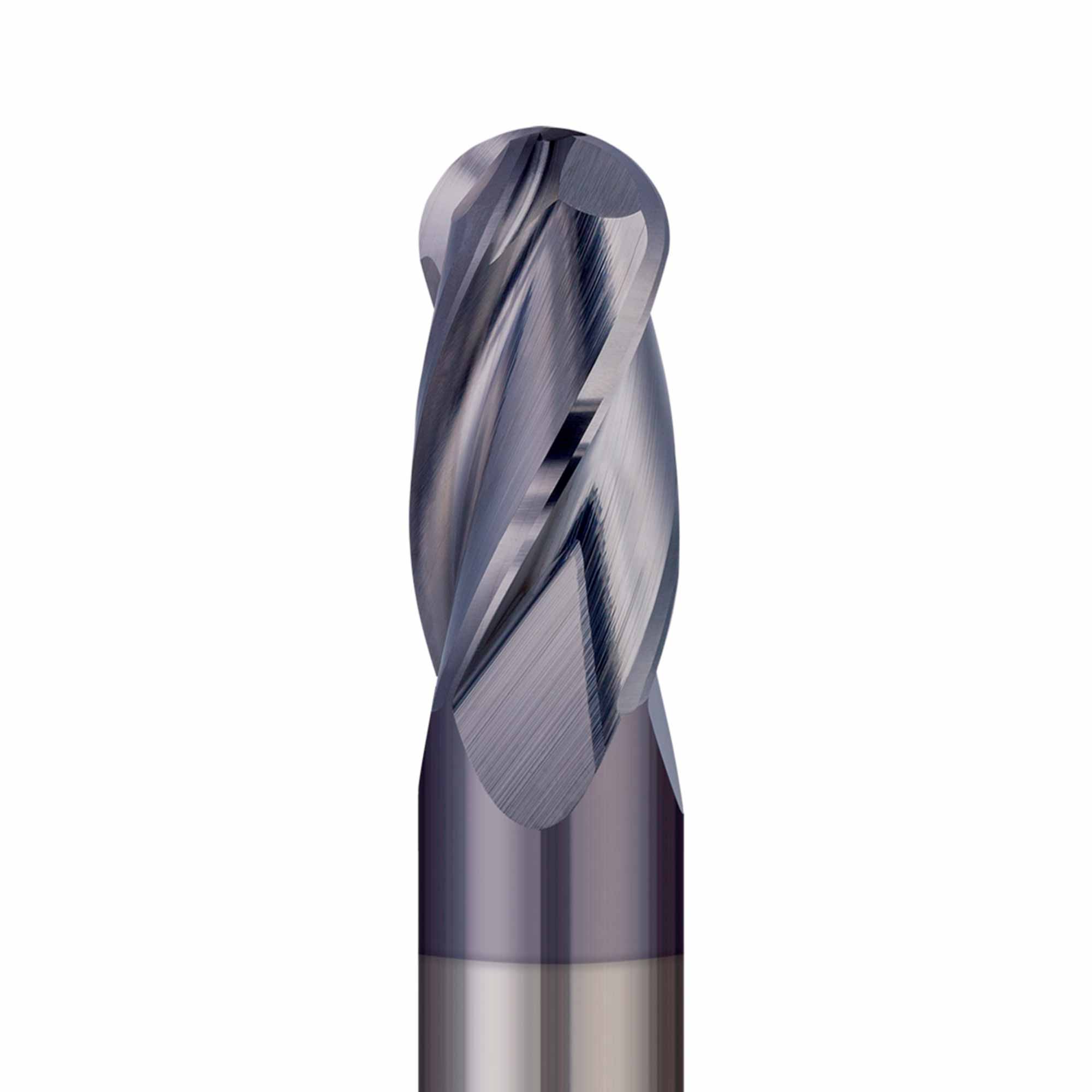 Фреза твердосплавная радиусная H-Tools 2,5x50/5мм d04 4z 55HRC P20 TiALN 19977-025