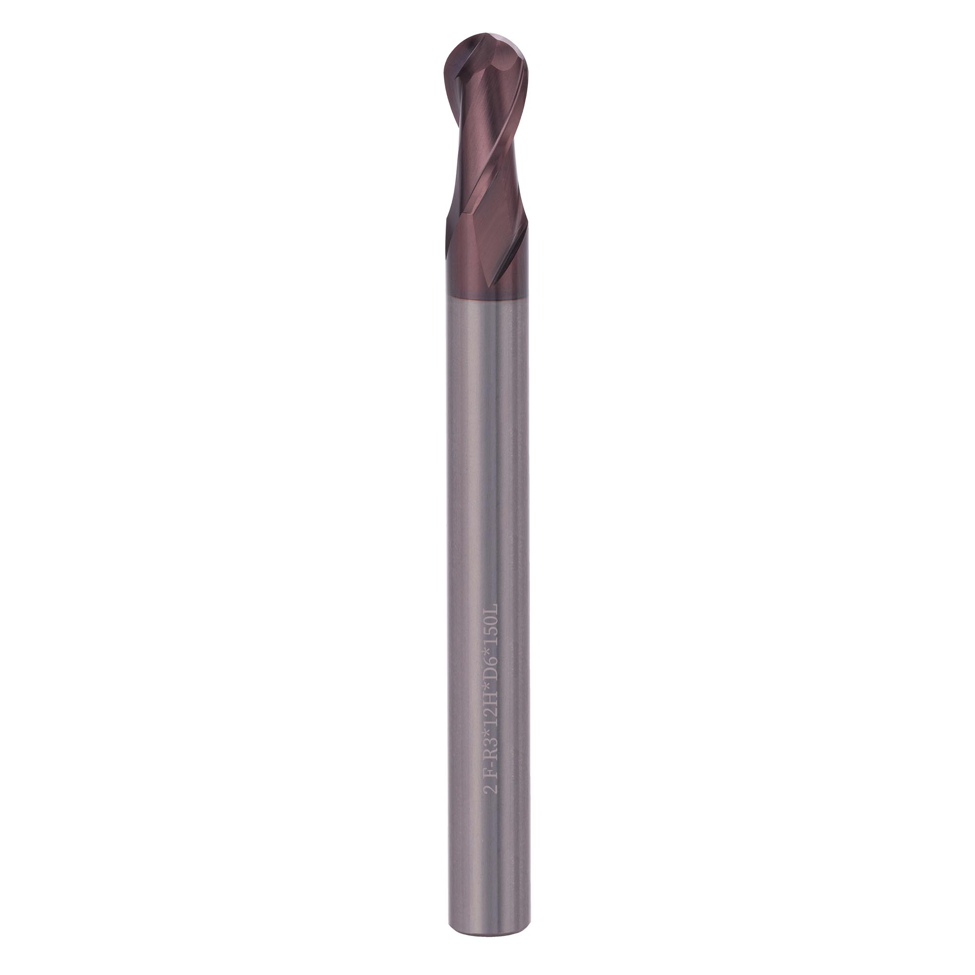 Фреза твердосплавная радиусная H-Tools 6,0x150/12мм d06 2z 55HRC P20 TiALN 19975-060