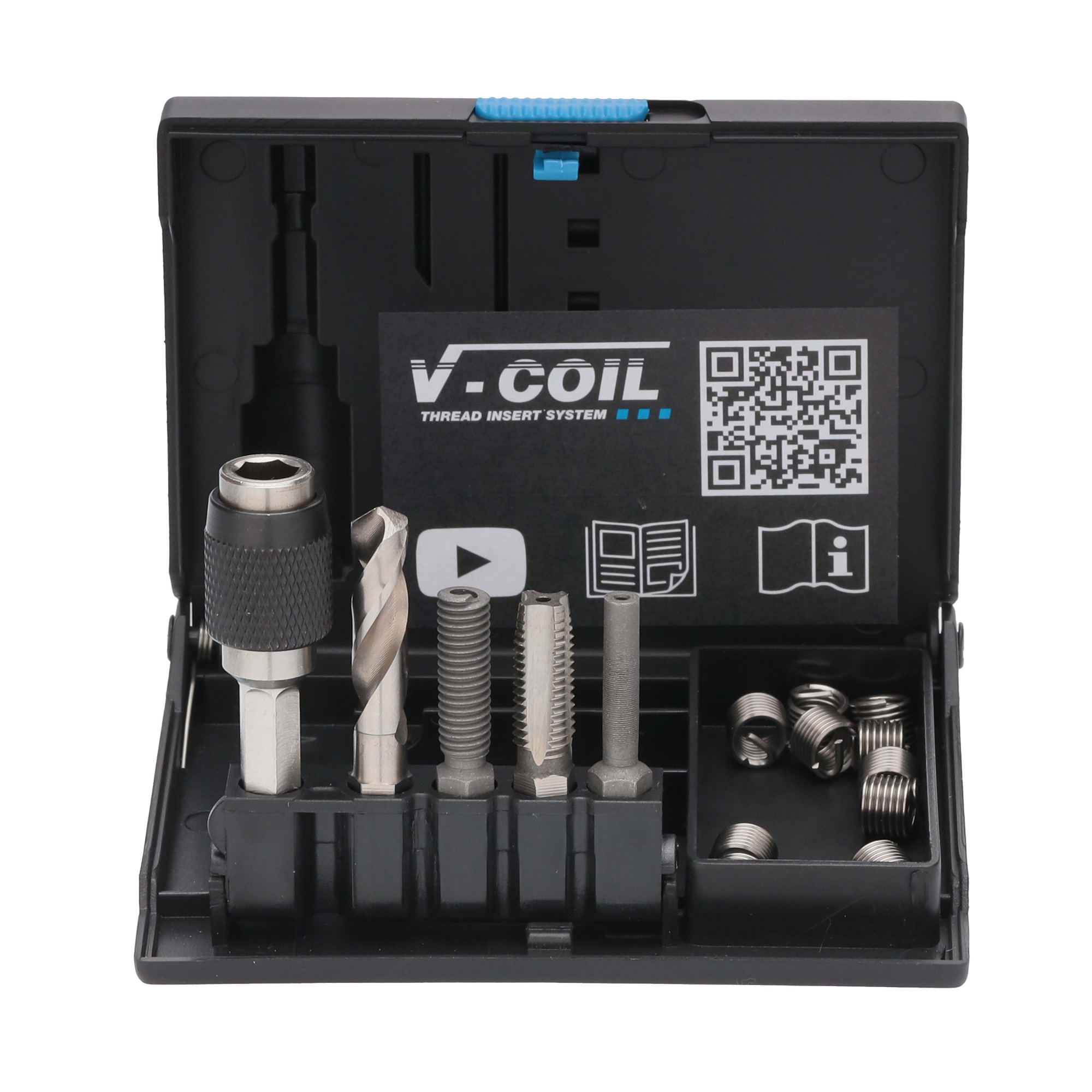 Набор для восстановления резьбы М 2,5х0,45 15пр V-Coil Rapid Volkel 04303